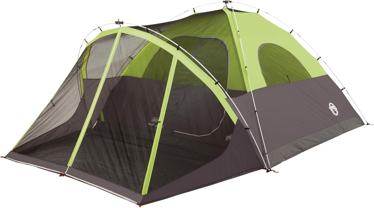 Coleman Steel Creek 6-Person Tent with Screened Porch & Integrated Rainfly, Weatherproof Tent with Screen Room Sets Up in Minutes, Fits Queen-Size Airbed - Image 3